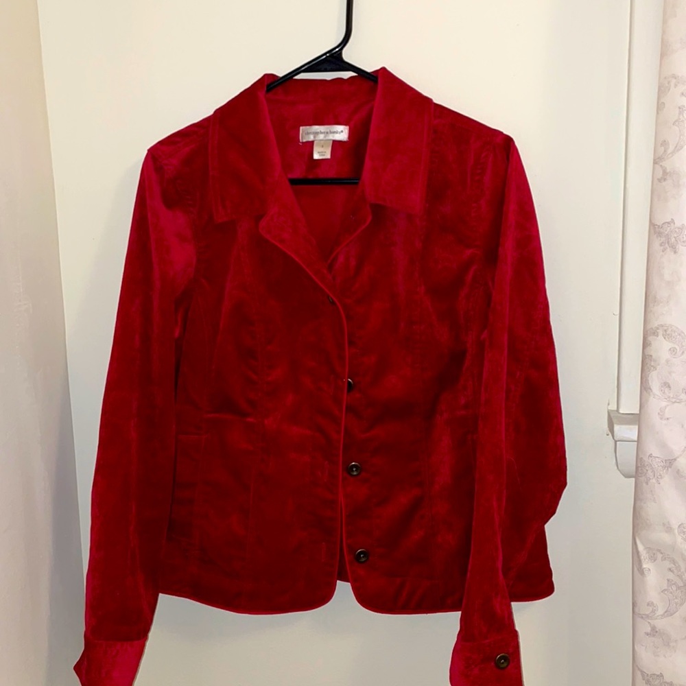 Christopher & Banks Red Corduroy Jacket